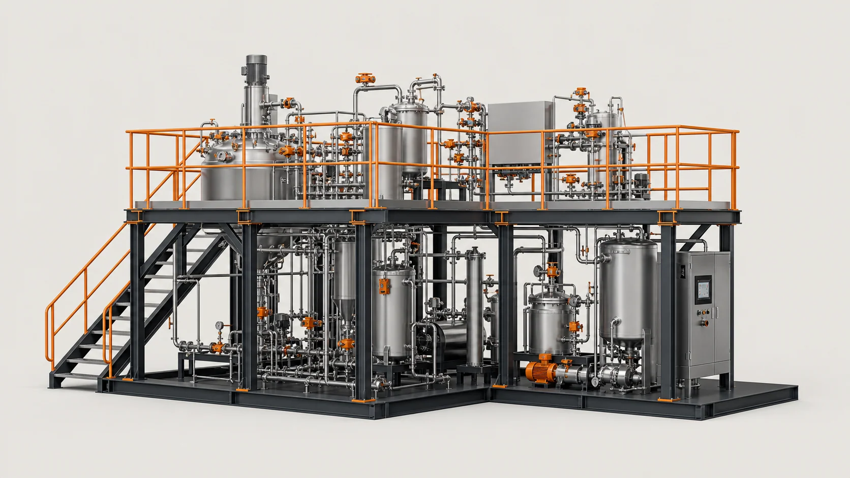 Illustrative EQM modular wet-process production skid